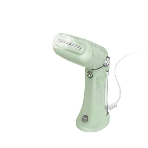 Conair Handheld Garment Steamer for Clothes - Power Steam: Small Size, Big Power - Great for Home, Office, or Travel with Dual Voltage for Worldwide Use, Mint Green
