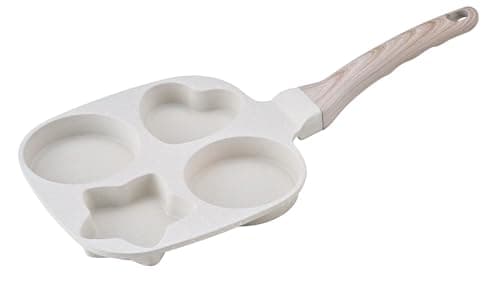 4-Cup Nonstick Omelette Skillet Egg Frying Pan, Healthy Breakfast Pancake Pan for Pancake, Hamburger, Bacon, Easy to Clean, Detachable Bakelite Handle Suitable for Gas Stove & Induction Cookware (1)