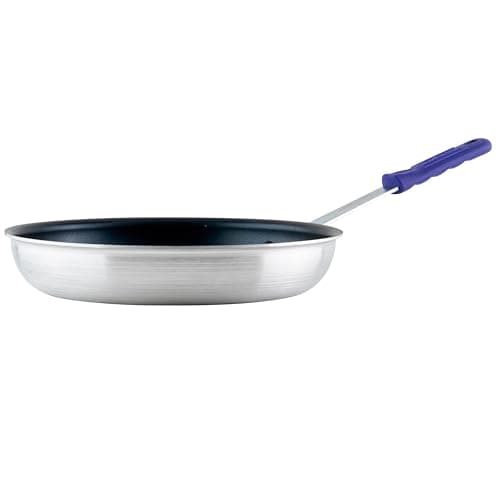 Winco Commercial-Grade Aluminum Fry Pan with Stay Cool Handle, Induction Compatible, Non-Stick Finish, 12"
