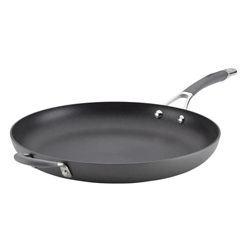 Circulon - 83906 Circulon Radiance Hard Anodized Nonstick Frying Pan / Fry Pan / Hard Anodized Skillet with Helper Handle - 14 Inch, Gray