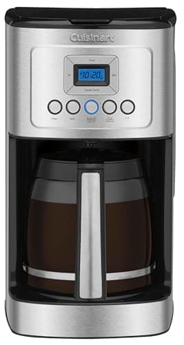 Cuisinart 14-Cup Coffee Maker, Programmable PerfecTemp Glass Carafe Coffee Machine with 1-4 Cup Setting, Brew Strength Control and Pause, Stainless Steel, DCC-3200NAS