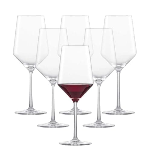 ZWIESEL GLAS Pure Cabernet Red Wine Glass (Set of 6), Graceful Wine Glasses for Red Wine, Dishwasher-Safe Tritan Crystal Glasses, Made in Germany (18 Ounce)