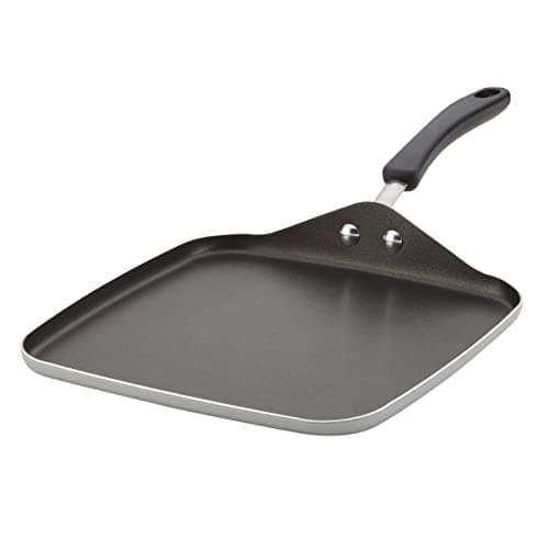 Farberware Cookstart DiamondMax Nonstick Square Deep Grill Pan/Griddle, Dishwasher Safe, 11 Inch - Silver