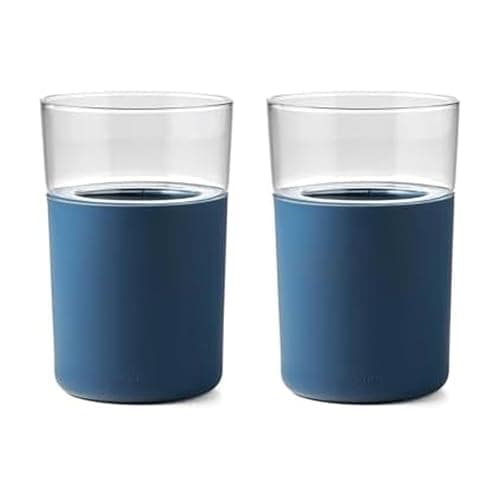 Rabbit Freezable Beer Glasses, Set of 2 Chilling Beer Glasses with Silicone Sleeve, 12oz No-Dilution Glasses for Beer, and Cocktails, Keep Drinks Cold for Hours