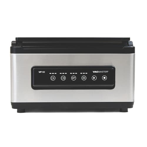 VacMaster VP195 Chamber Vacuum Sealer, 2-in-1 Sealing Power, Dual Function Chamber & External Sealing, Internal for Pouches 12"x12", External for Textured Pouches 12" & Longer, Stainless Steel