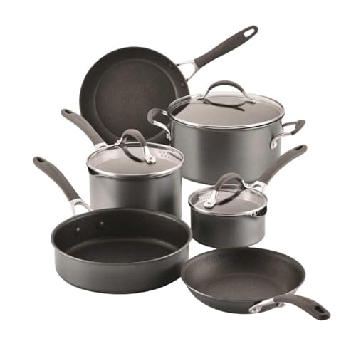 Circulon A1 Series with ScratchDefense Technology Nonstick Induction Cookware/Pots and Pans Set, 9 Piece, Graphite