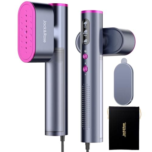 Jack & Rose Travel Steamer for Clothes,100-220V Portable Iron,15s Heat Up,Steamer & Iron 2 In 1, Travel Size,Large Ceramic Heat Panel,for Global and Europe