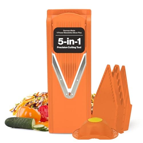 Swissmar Borner V-1001 V-Slicer Plus Mandoline 5 Piece Set (Orange)