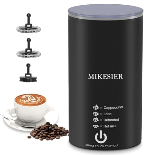 Milk Frother, 4 in 1 Electric Milk Frother and Steamer, Stainless Steel Automatic Hot and Cold Foam Maker