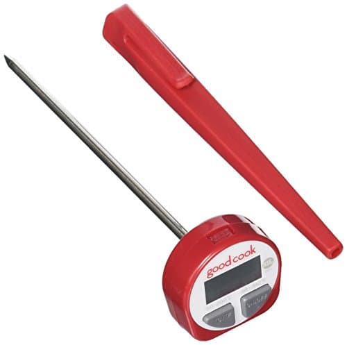 GoodCook Everyday Digital Instant Read Food Thermometer, Stainless Steel Probe, Accurate Meat Thermometer for Cooking, Oven Thermometer, Fahrenheit & Celsius Display, Pocket Sleeve Included