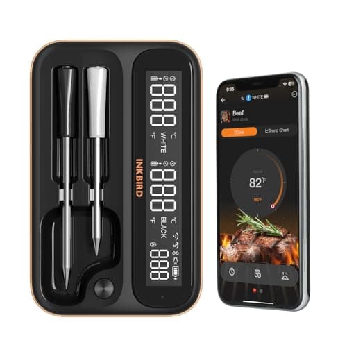 5GHz & 2.4GHz WiFi Wireless Meat Thermometer, INKBIRD WiFi Smart Thermometer with 2 Size‑Coded Probes