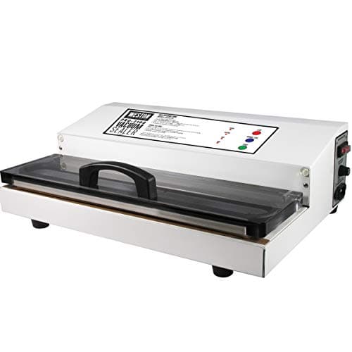 Weston Brands Vacuum Sealer Machine for Food Preservation & Sous Vide, Extra-Wide 5mm Bar for Sealing Bags up to 15", 935 Watts, Pro-2100, White (65-0101)