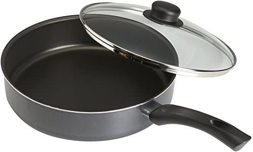 GoodCook Everyday Deep Sauté Pan with Lid, 11 Inch, Black