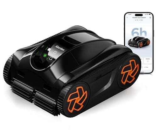 (2026 Upgrade) iGarden Pool Cleaner K60, 6H Cordless Robotic Pool Vacuum for Inground & Above Ground Pools, AI Timer, Smart Navigation, Floor, Walls&Waterline Scrubber, Touchscreen, Auto-Parking