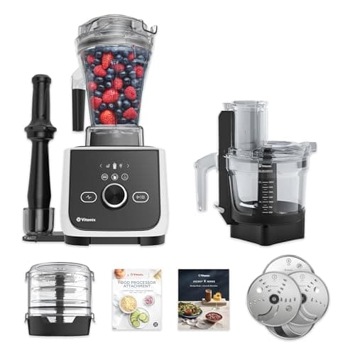 Vitamix Ascent X4 Gourmet SmartPrep Kitchen System, Professional-Grade Blender, Stainless-Steel Blades, 12-Cup Food Processor Attachment with 4 Discs, 48 Oz Blender Container, White