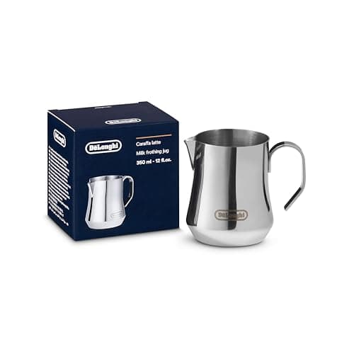 De'Longhi DLSC060 Milk Frothing Jug, 12 oz, Stainless Steel