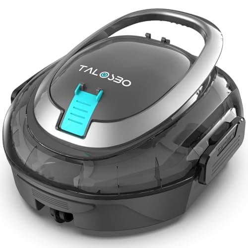 TALOSBO S2 Robotic Pool Cleaner – Dual-Layer Filtration, 90-Min Runtime, Powerful Cordless Pool Vacuum for Above-Ground & Flat Pools, Efficient Debris Removal & Auto-Parking Design