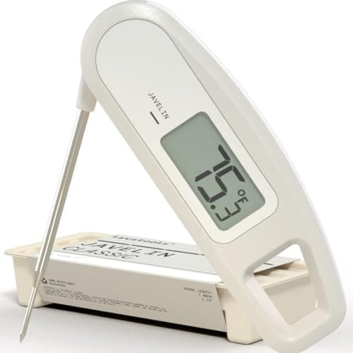 Lavatools Javelin® Ultra-Fast 3-Second Digital Instant Read Meat Thermometer for Grill and Cooking, 2.75" Probe, Compact Foldable Design, Large Display, IP65 Water Resistant, NSF Certified – Milk