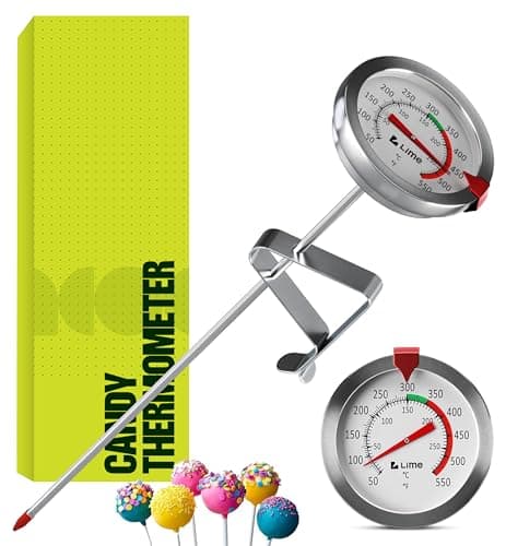 CRAFT911 Candy Thermometer with Pot Clip - Deep Fry Oil Thermometer for Frying and Candle Making