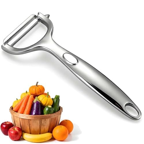 Flying Leaves Premium Vegetable Peelers with Swivel Blade - Ultra Sharp 420 Stainless Steel Potato Apple Peeler, Ergonomic Handle & Potato Eye Remover, Dishwasher Safe