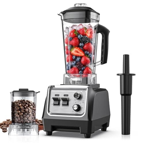 H-Duka 1800W Blender for Smoothies with 70oz Pitcher & 20oz Grinder 28000 RPM High Speed Countertop Blenders for Kitchen for Ice Crushing, Frozen Fruits, Nut Butter Multiple Speeds & 1-5 Min Timer