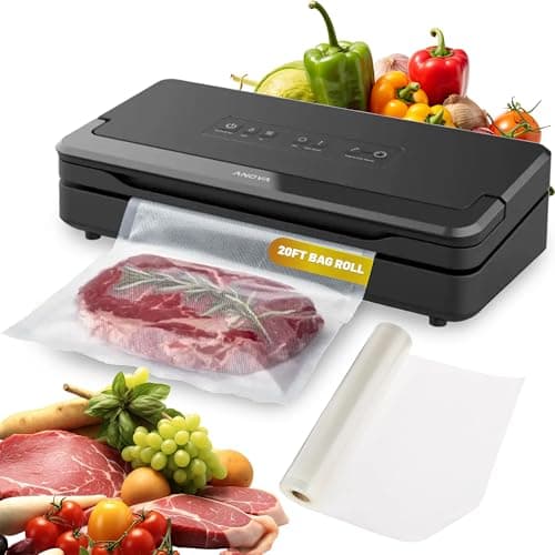 Anova Culinary Precision Vacuum Sealer Pro, Includes Large Bag Roll (19ft), Wet & Dry Dual Food Vacuum Sealer Machine for Sous Vide and Long-Term Storage, 2-Year Warranty