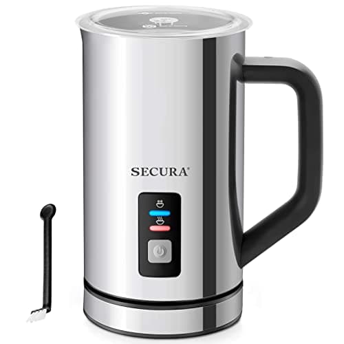 Secura Milk Frother, Electric Milk Steamer Stainless Steel, 16.9oz/500ml Automatic Hot and Cold Foam Maker and Milk Warmer for Latte, Cappuccinos, Macchiato, 120V