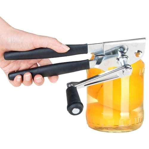 Manual Can Opener,Easy-Grip Hand Crank Can Opener for Seniors & Arthritis - Ergonomic Manual Opener, Heavy Duty for Large Cans, Safe & Comfortable Use at Home or Restaurant