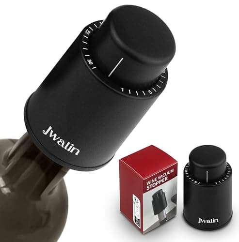 Jwalin Wine Vacuum Pump Stopper – Premium Wine Preserver with Airtight Seal, Reusable Vacuum Pump Keeps Wine Fresh, Perfect Wine Accessory Gift for Wine Lovers