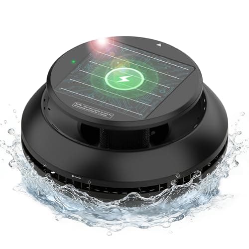 Y60 Cordless Solar Pool Skimmer - 2026 Automatic Robotic Pool Surface Cleaner with 360° All-Around Intake, Dual Charging, 12H Deep Cleaning for In-Ground & Above Ground Pools