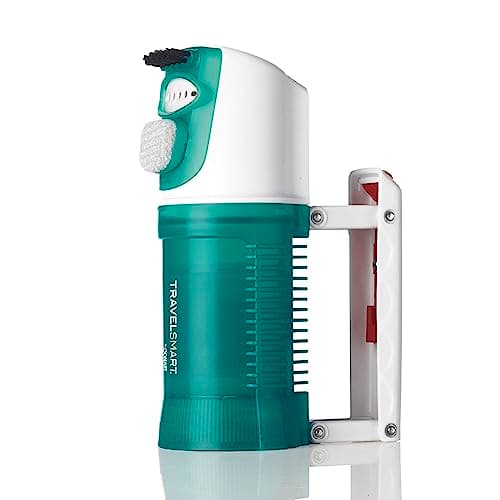 Conair Travel Steamer for Clothes - Mini Garment Steamer, Fabric Steamer in Green by Travel Smart - Packable in Carry On Luggage - Dual Voltage