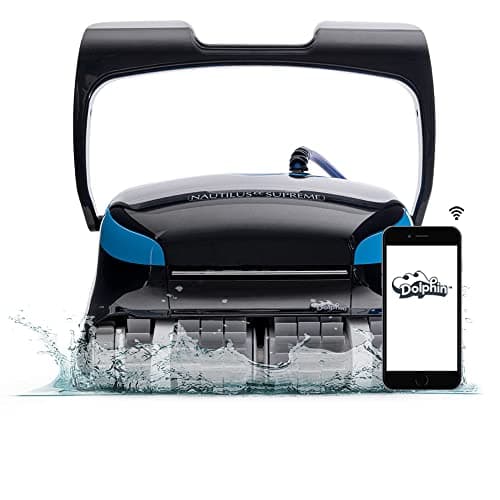 Dolphin Nautilus CC Supreme Wi-Fi Automatic Robotic Pool Vacuum Cleaner, Dual Drive, Waterline Scrubber Brush, Top Load Filter, Ideal for In-Ground Pools up to 50 FT