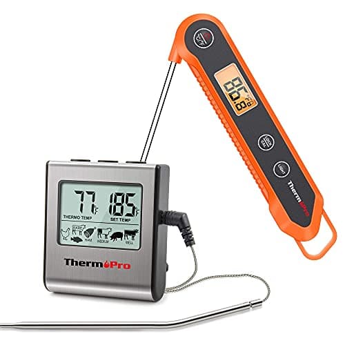 ThermoPro TP16 Large LCD Digital Cooking Food Meat Thermometer+ThermoPro Digital Instant Read Meat Thermometer