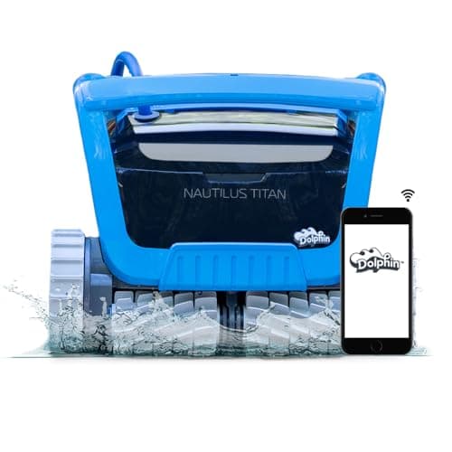 Dolphin (Upgraded 2026) Nautilus Titan Wi-Fi Automatic Robotic Pool Vacuum Cleaner Waterline Scrubbing, Multi-Layer Filtration, Ideal for Inground Pool up to 50 FT in Length