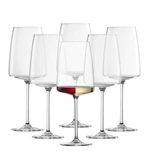 ZWIESEL GLAS Sensa Red Wine Glass (Set of 6), Wine Glasses for Red or White Wine, Dishwasher-Safe Machine-Made Tritan Crystal Glasses, Made in Germany (18.1 Oz)