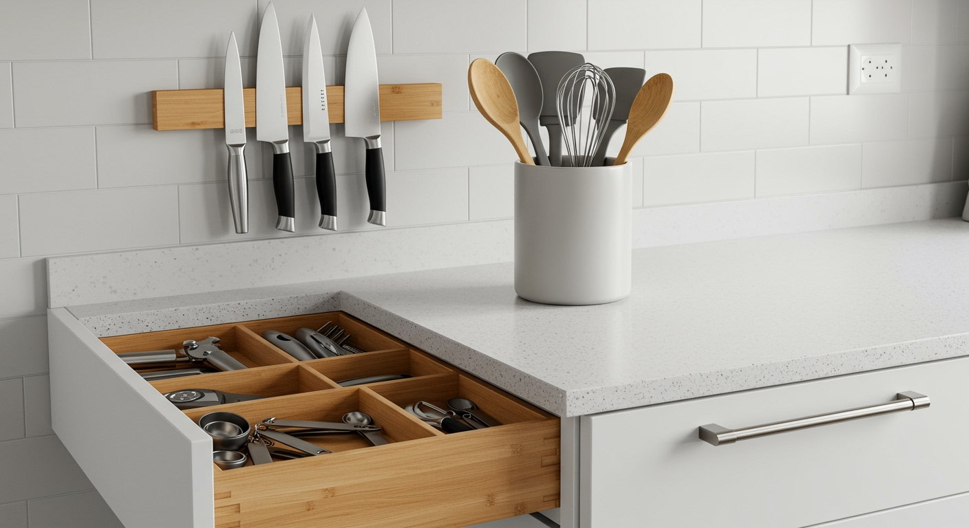 best way to organize kitchen utensils